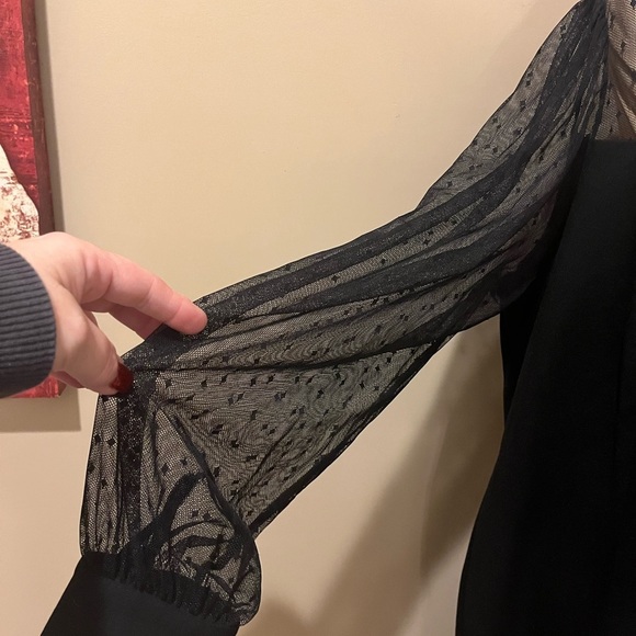 NWT Lane Bryant Mesh Yoke/Sleeve Sheath Dress, Size 18 - Picture 3 of 8